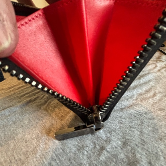 Christian Louboutin Panettone Wallet – Black Grained Leather with Black Spikes - Picture 11 of 12